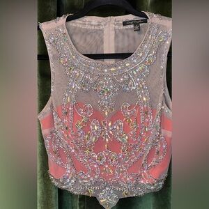 City Triangles Jewel embroidered crop